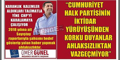 KARANLIK KALEMLER ALDIKLARI TALİMATLA YİNE CHP’Yİ KARALAMAYA ÇALIŞIYOR