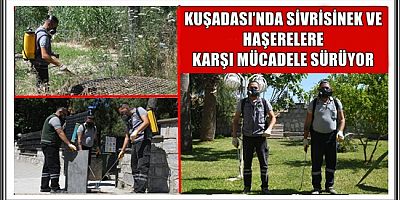 KUŞADASI’NDA SİVRİSİNEK VE HAŞERELERE KARŞI MÜCADELE SÜRÜYOR