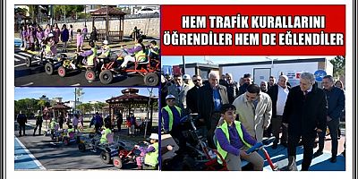 TRAFİK VE EĞİTİM PARKI İLK MİSAFİRLERİNİ AĞIRLADI